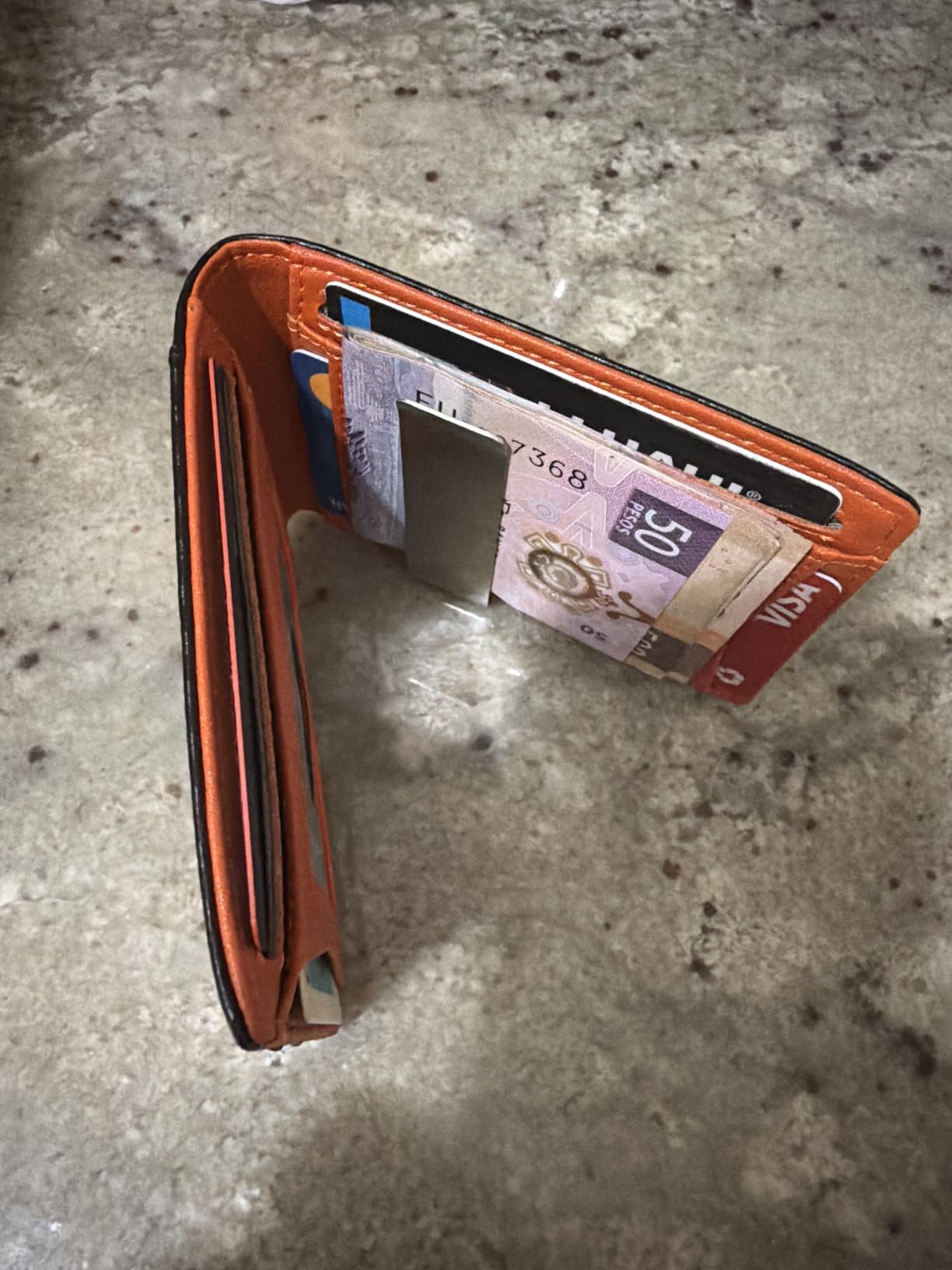 RUNBOX Slim Wallet for Men - RFID Blocking Leather Bifold with Money Clip customer photo 1