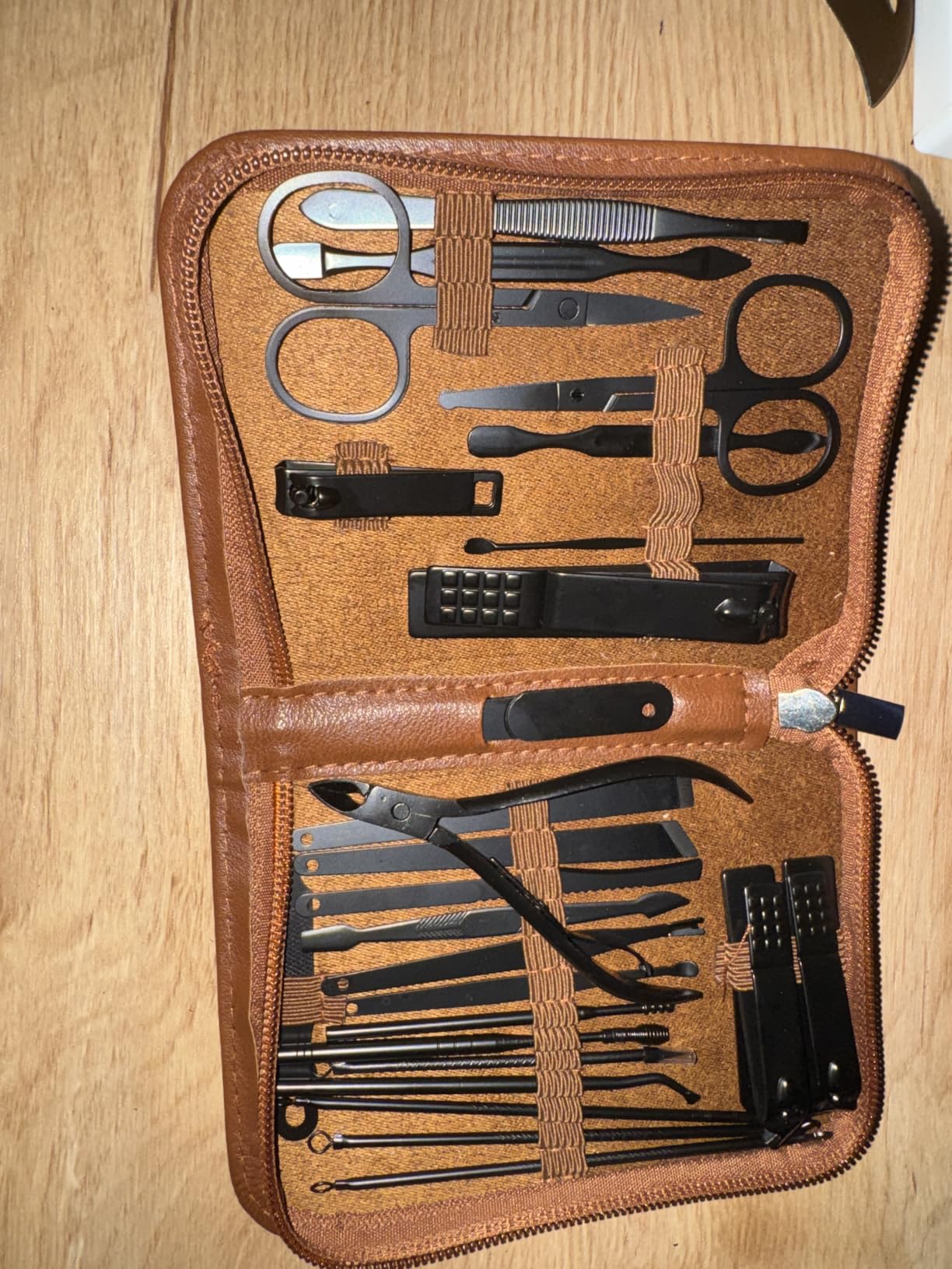 MINKINH Manicure Set Nail Clippers Set Pedicure Kit, 26-Piece Brown customer photo 1