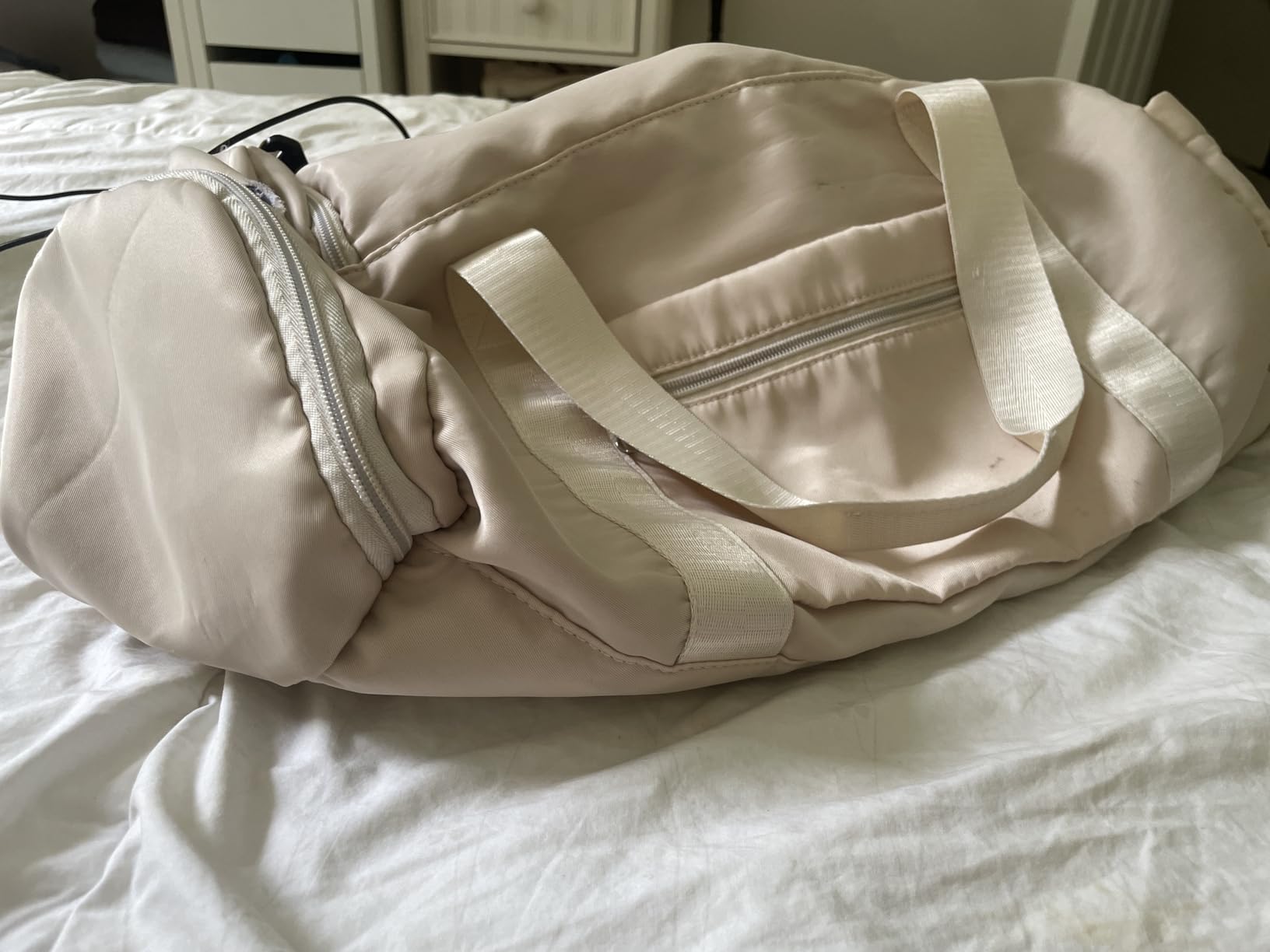 Suruid Gym Bag with Shoe Compartment, Sports Duffle Bag for Women, Black customer photo 1