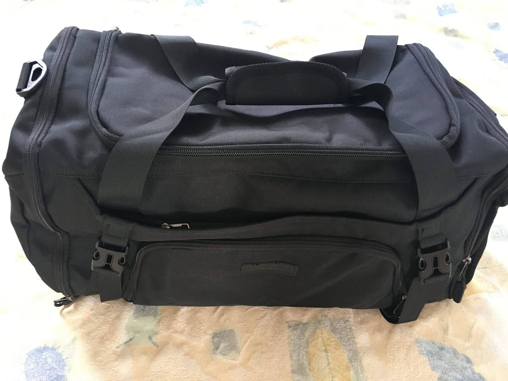 Gym Duffle Bag for Women Men 55L Waterproof Sports Bags Travel Duffel Bags with Shoe Compartment,Wet Pocket Large Weekender Overnight Bag with Toiletry Bag,Black customer photo 1