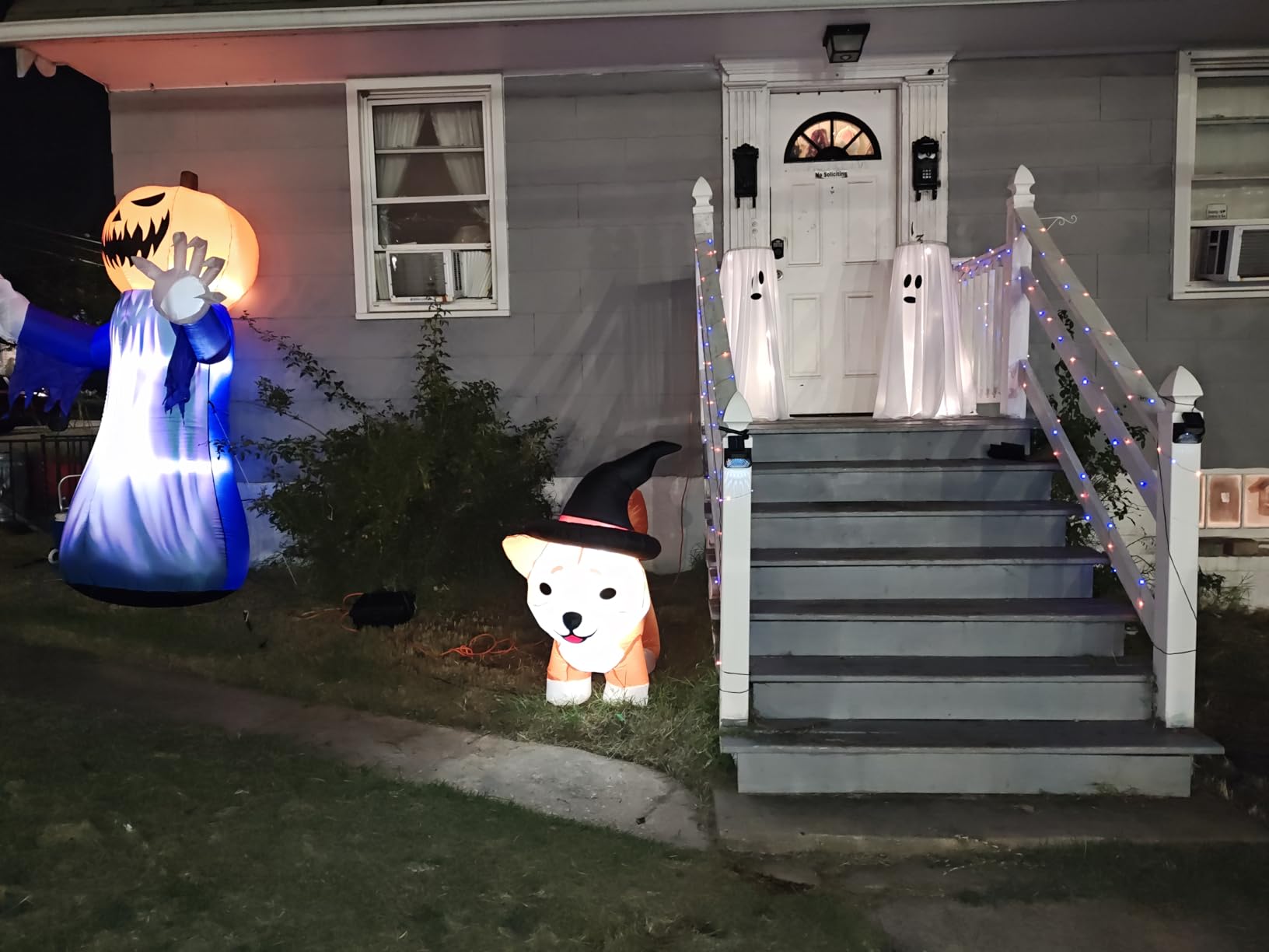 Brizled Solar Halloween Lights Outdoor, 2 Pack Total 240 LED Orange Purple customer photo 2