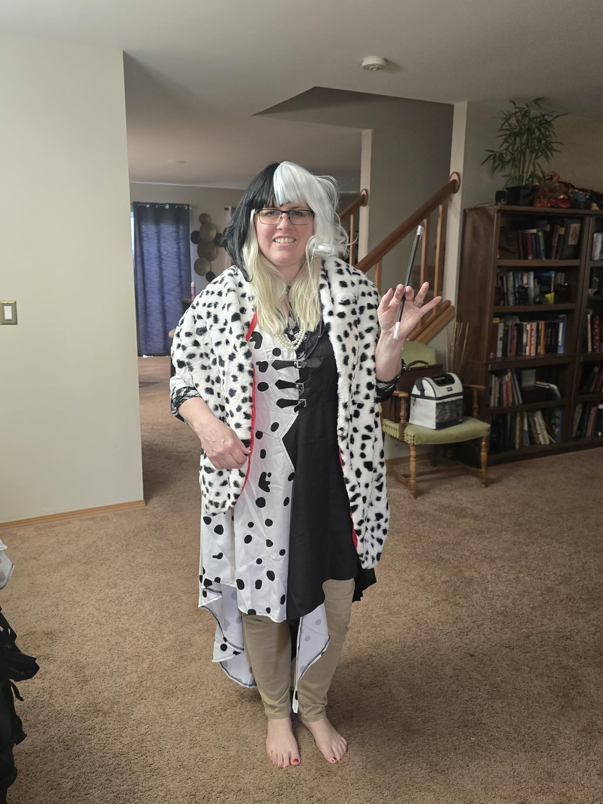 Halloween Costume Women for 2026 Dalmatian Shawl with Accessories for Adult customer photo 2