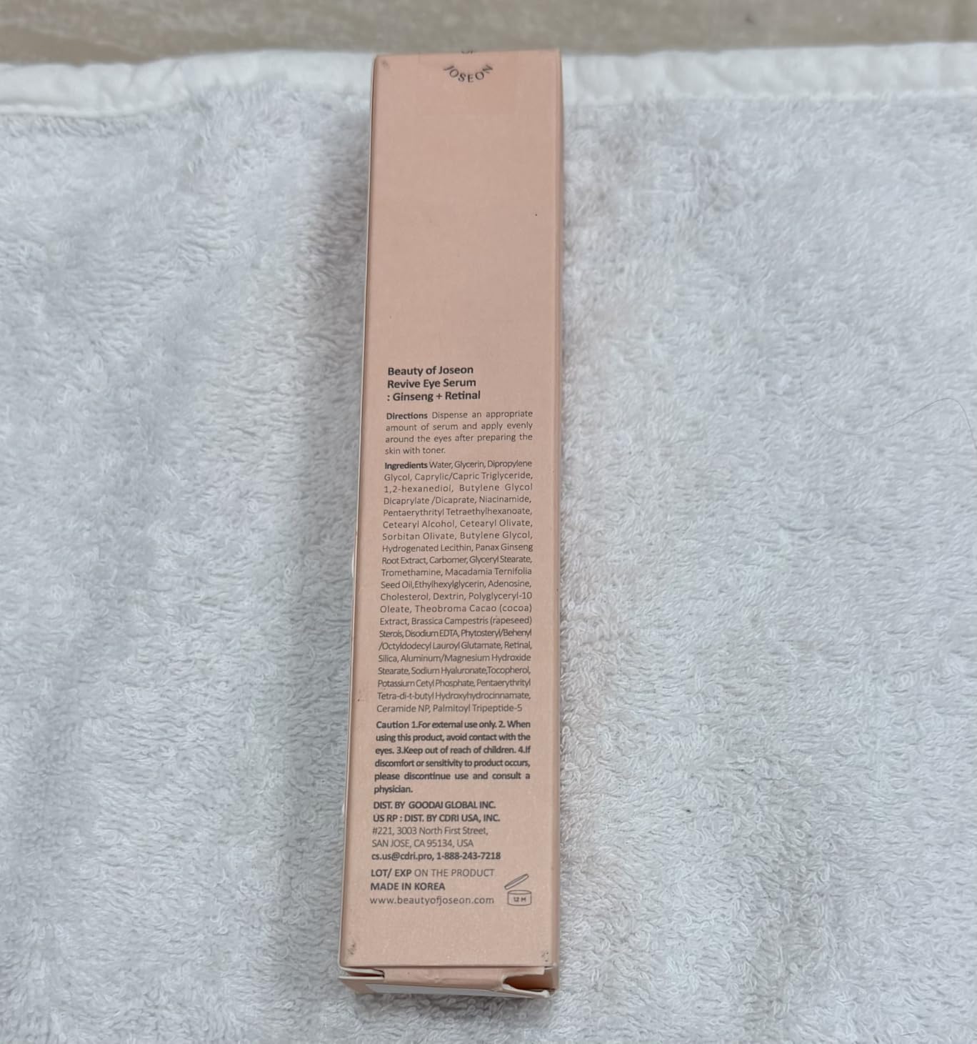Beauty of Joseon Revive Eye Serum with Retinal Niacinamide Correction for Puffy Eye Bags Fine Lines Dark Circles Wrinkles, Korean Skin Care 30ml, 1.01 fl.oz customer photo 1