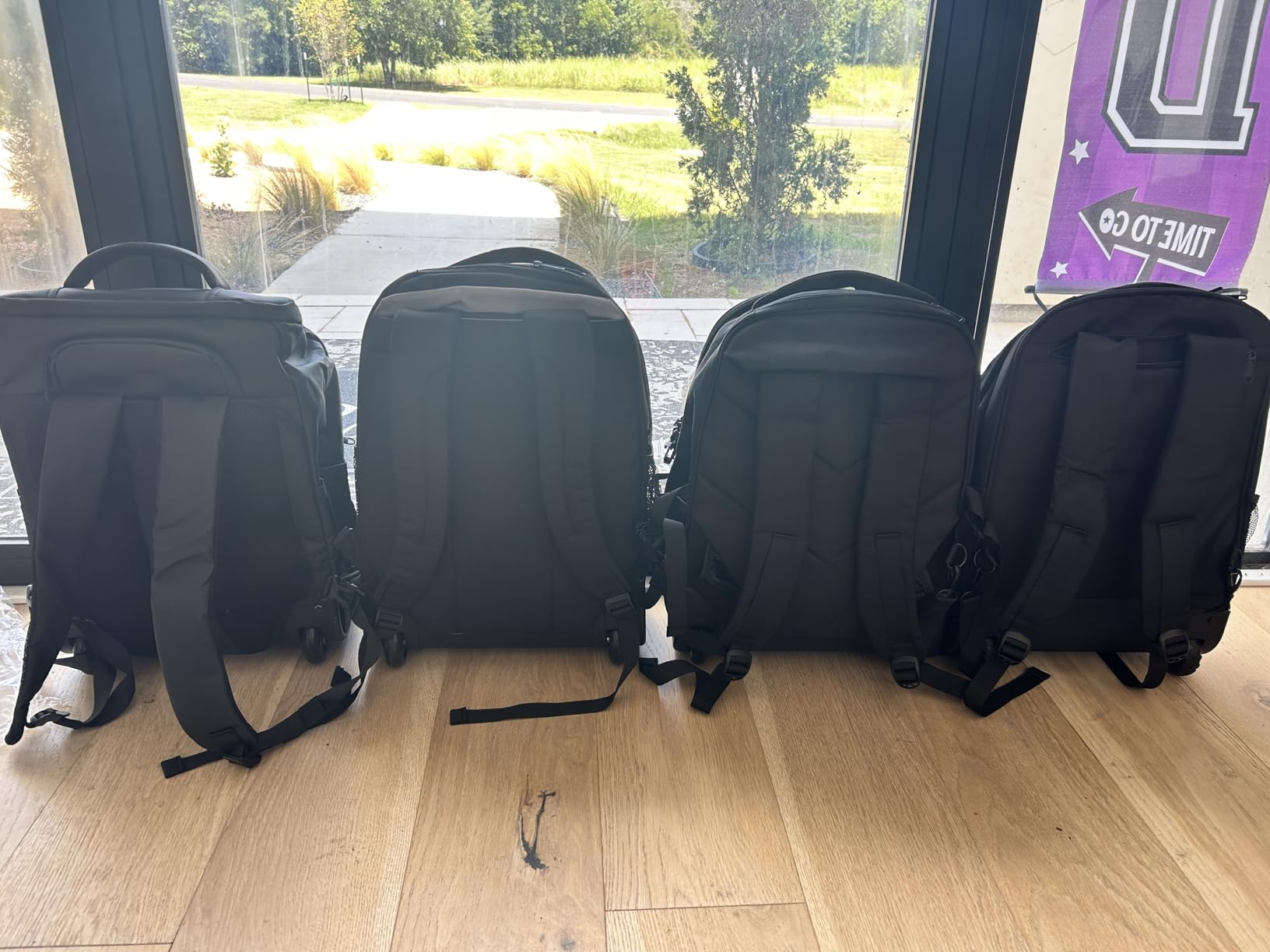 Rolling Backpack with Wheels, Waterproof Wheeled Backpack with USB Ports for Men Women, 15.6 Inch Travel Laptop Backpack with Wheels for Adults, Roller Carry-On Luggage Bag for Business Work customer photo 2