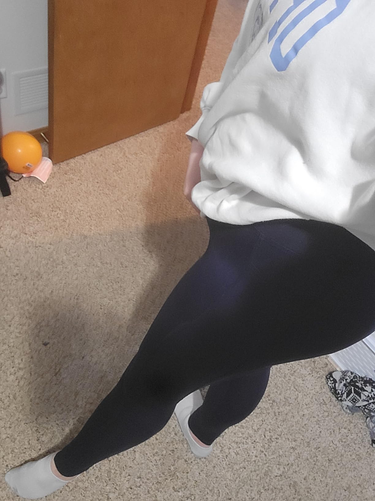TNNZEET High Waisted Leggings for Women - No See Through Tummy Control Cycling Workout Yoga Pants with Pockets Reg & Plus customer photo 2