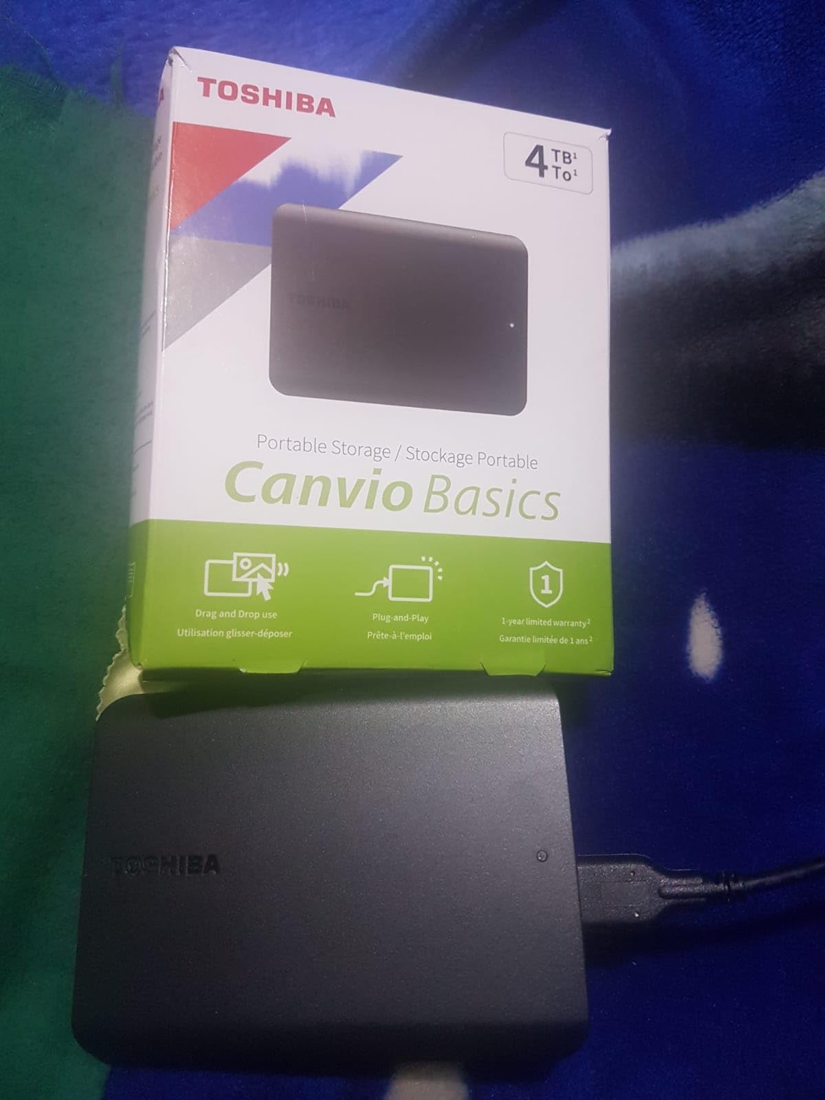 Toshiba Canvio Basics 4TB Portable External Hard Drive USB 3.0, Black - HDTB540XK3CA customer photo 1