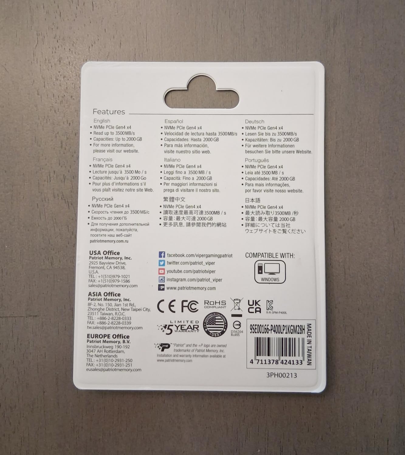 Patriot P400 Lite 1TB PCIe Gen 4 x4 SSD customer photo 2