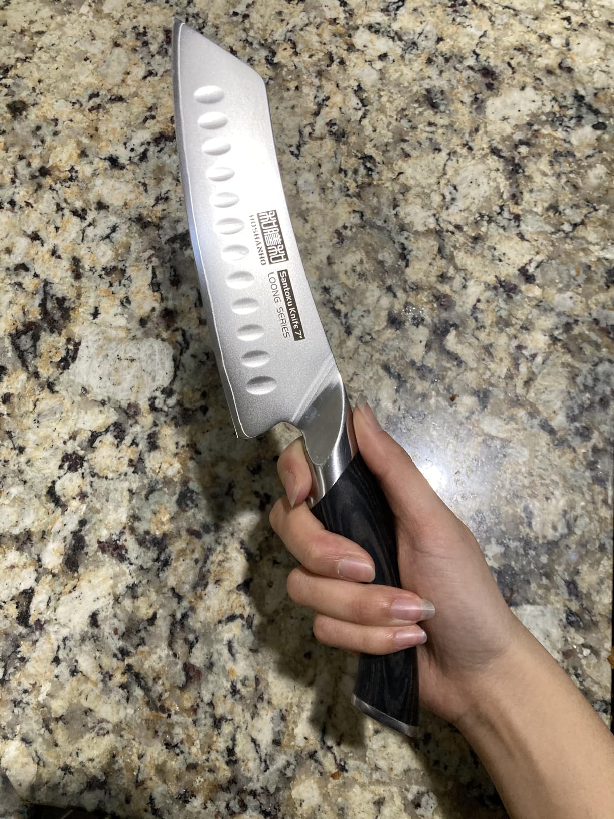 HOSHANHO 7 Inch Japanese Chef Knife, Ultra Sharp Kitchen Santoku Knives customer photo 1