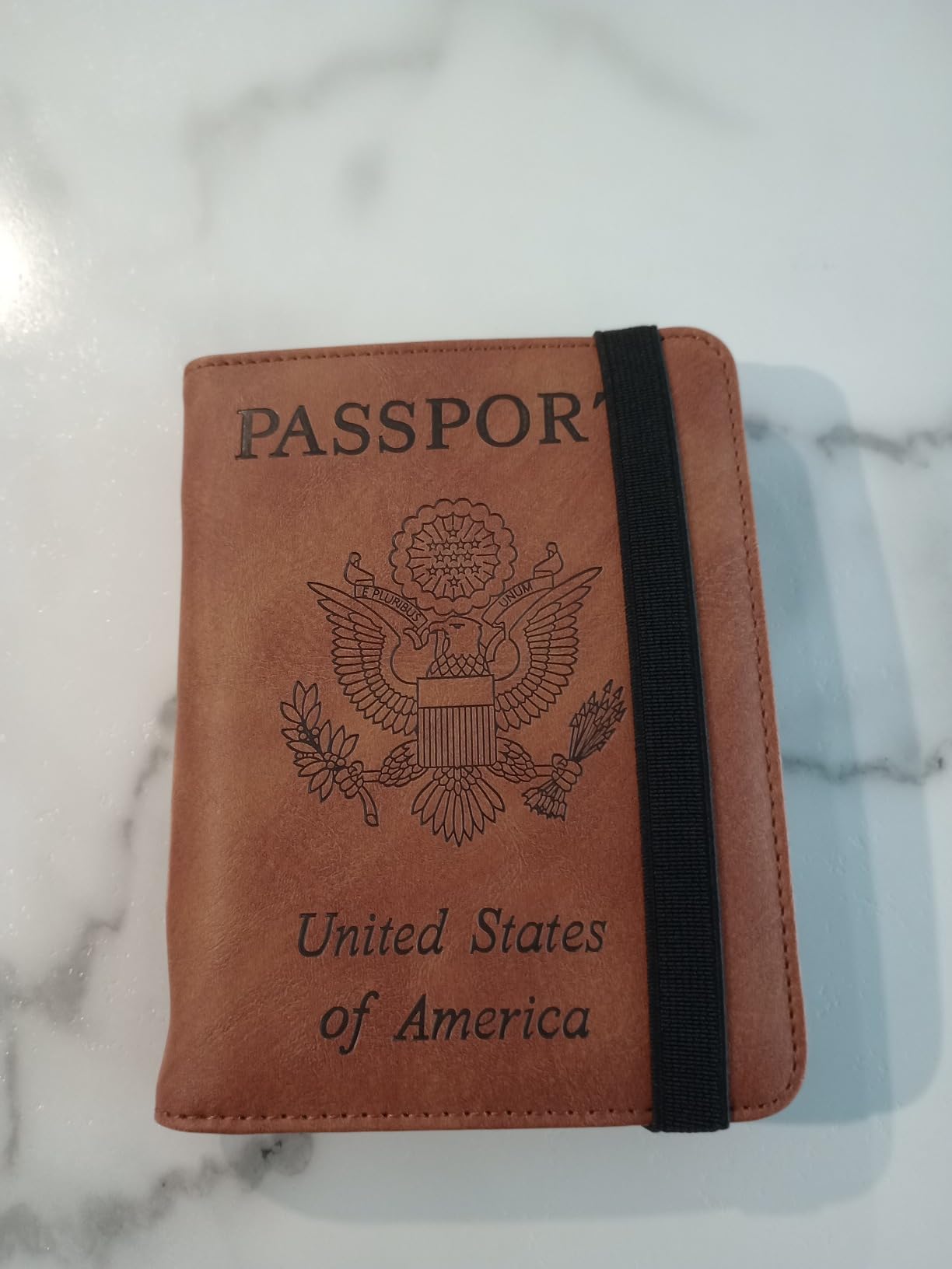 LOHASLIFE Airtag Passport Holder for Travel, Rfid Passport Cover Wallet customer photo 1