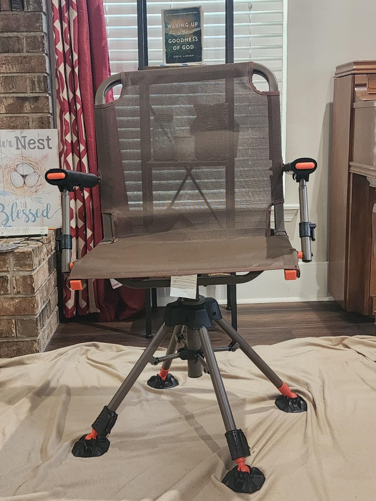 KEMIMOTO Hunting Blind Chair 360° Silent Swivel, Height Adjustable Camo customer photo 2