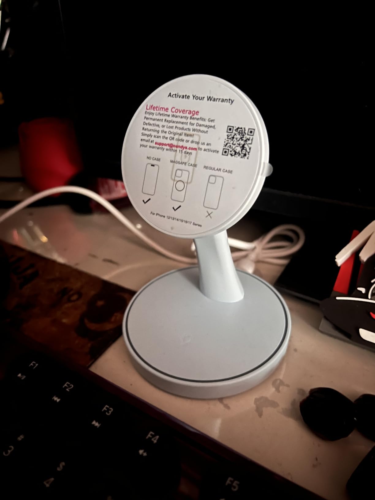 Magnetic Wireless Charger Stand 15W Fast Mag-Safe Charger for iPhone 17/17 pro/ 17 Air/ 17 pro max 16/15/14/13/12 Series Magnet Wireless Charging Station/Pad with Sleep-Friendly Light for AirPods customer photo 2