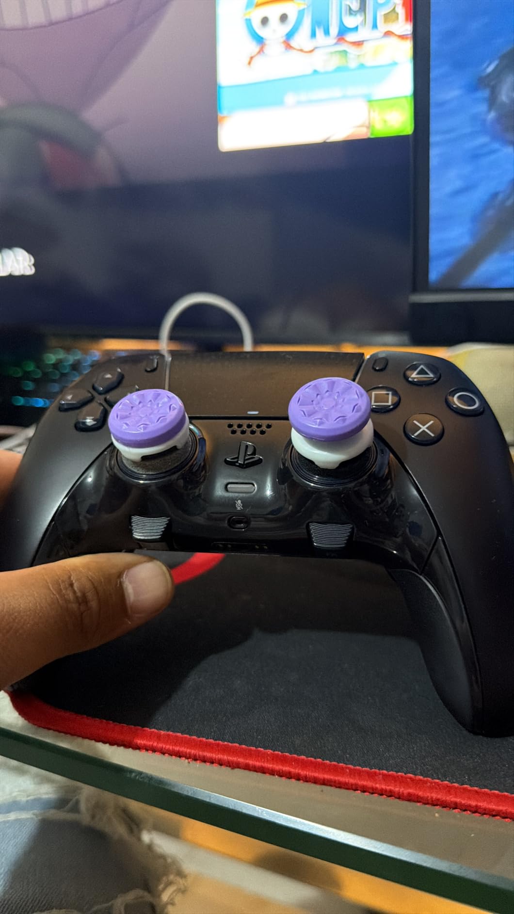 KontrolFreek Aim Boost Kit for PlayStation 5 (PS5) and PlayStation 4 (PS4) Controller | Includes Performance Thumbsticks and Precision Rings | Black Galaxy Edition customer photo 1