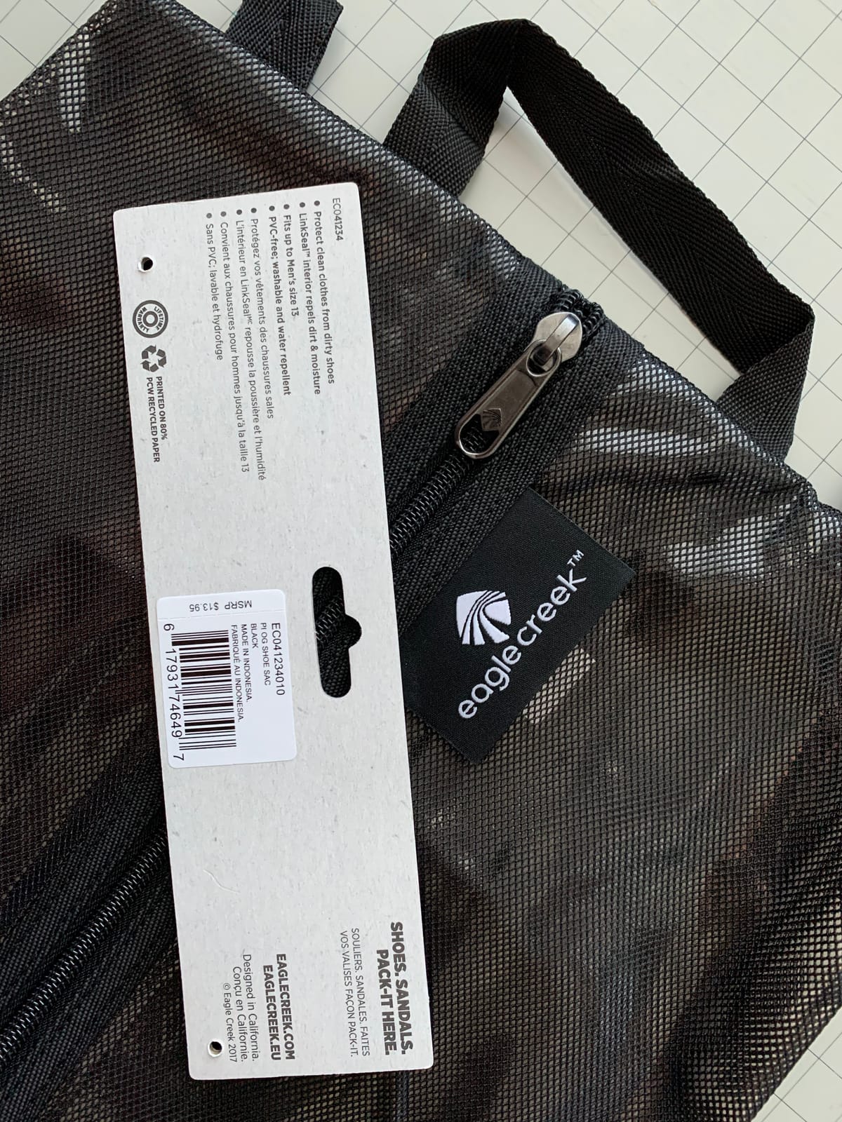 Eagle Creek Pack-It Reveal Shoe Sack - Breathable Shoe Storage Sack for Optimizing Luggage Space - Quick-Drying Material - Lightweight - Translucent Fabric - Washable - Ventilate customer photo 2