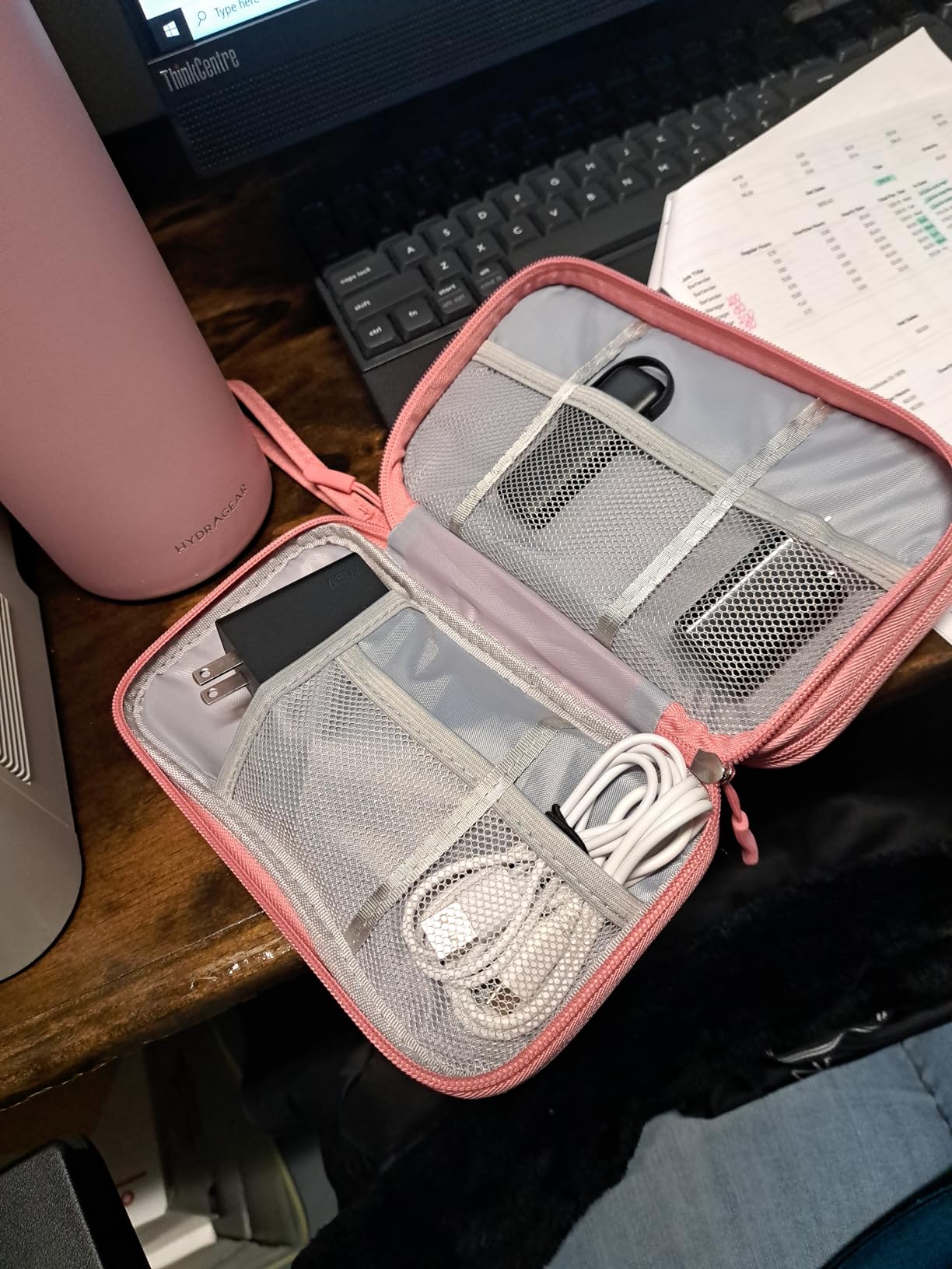 Arae Travel Essentials Electronic Organizer Double Layer - Black, S customer photo 2