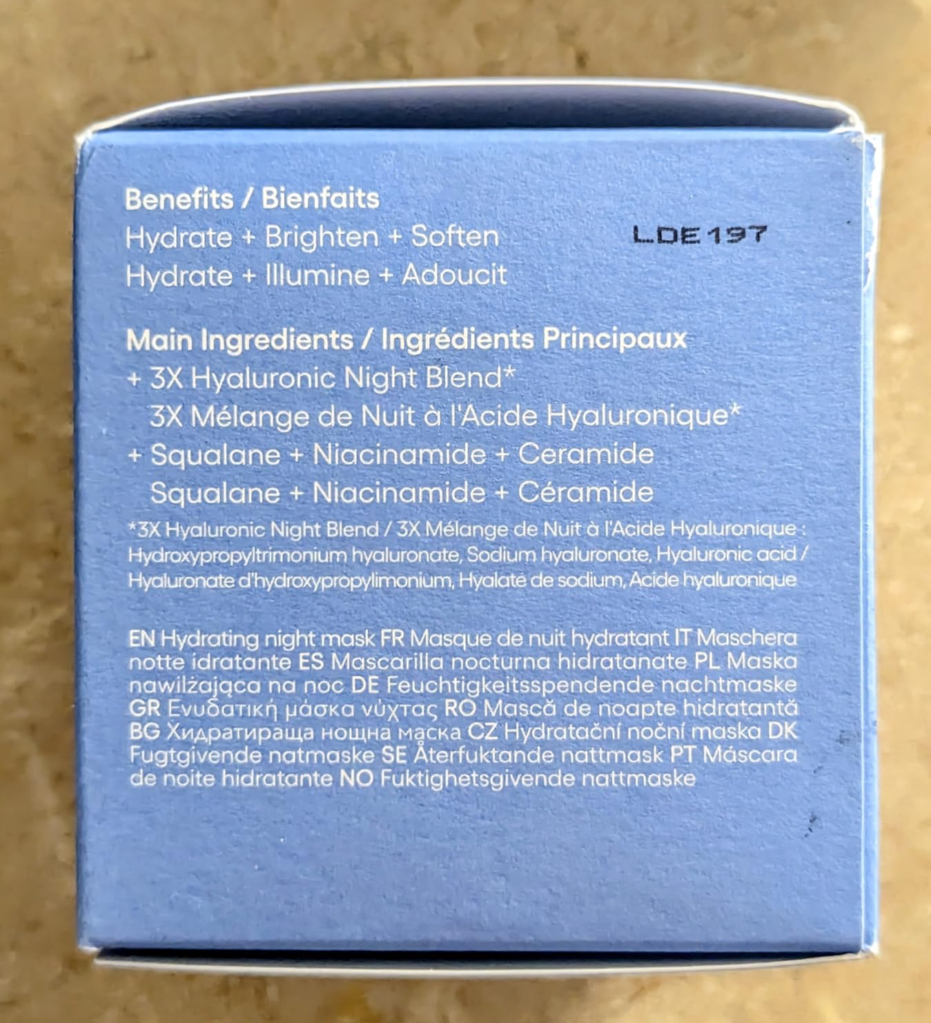 Water Sleeping Mask: Hydrating Korean Overnight Face Mask with Hyaluronic Acid Blend & Niacinamide, for Deep Hydration, Glowing Skin & Barrier Support | Korean Skin Care customer photo 1