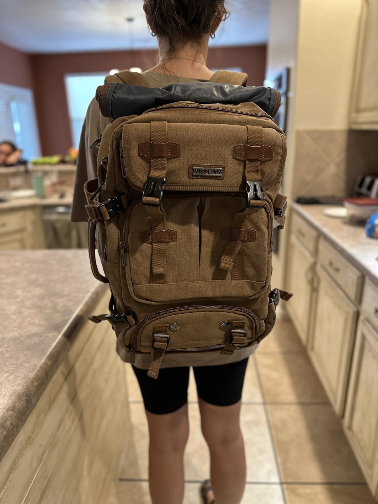 WITZMAN Travel Backpack for Men 45L Large Carry-on Airline Approved customer photo 1
