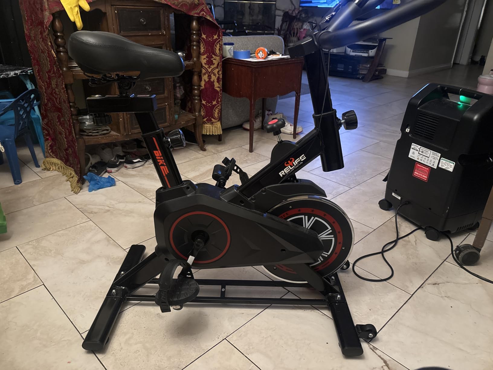 RELIFE REBUILD YOUR LIFE Exercise Bike, Friction Stationary Bike for Home customer photo 1