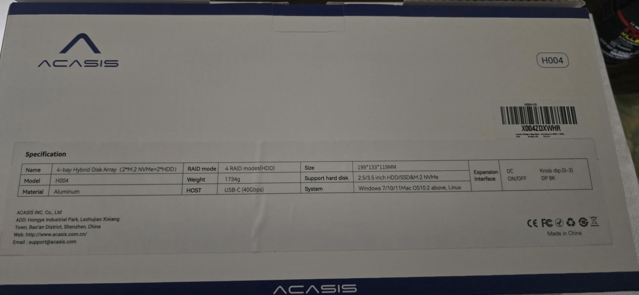 ACASIS 40Gbps 4-Bay Hard Drive Enclosure, RAID Enclosure with Dual-Bay HDD Enclosure for 3.5/2.5