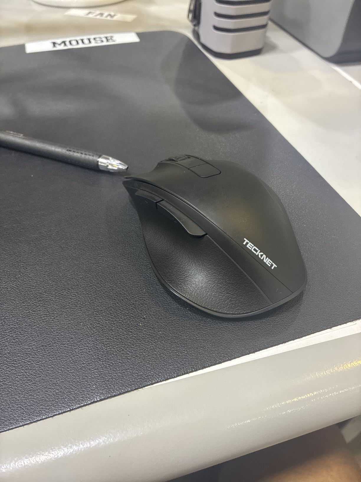 TECKNET Wireless Mouse, Bluetooth Mouse (BT5.0/3.0 & 2.4G) Rechargeable 4800 DPI Silent Mice, Computer Mice with USB A Receiver,Large Sized Ergo Grips Optical Cordless Mice for Laptop/Mac/PC,Gray customer photo 1