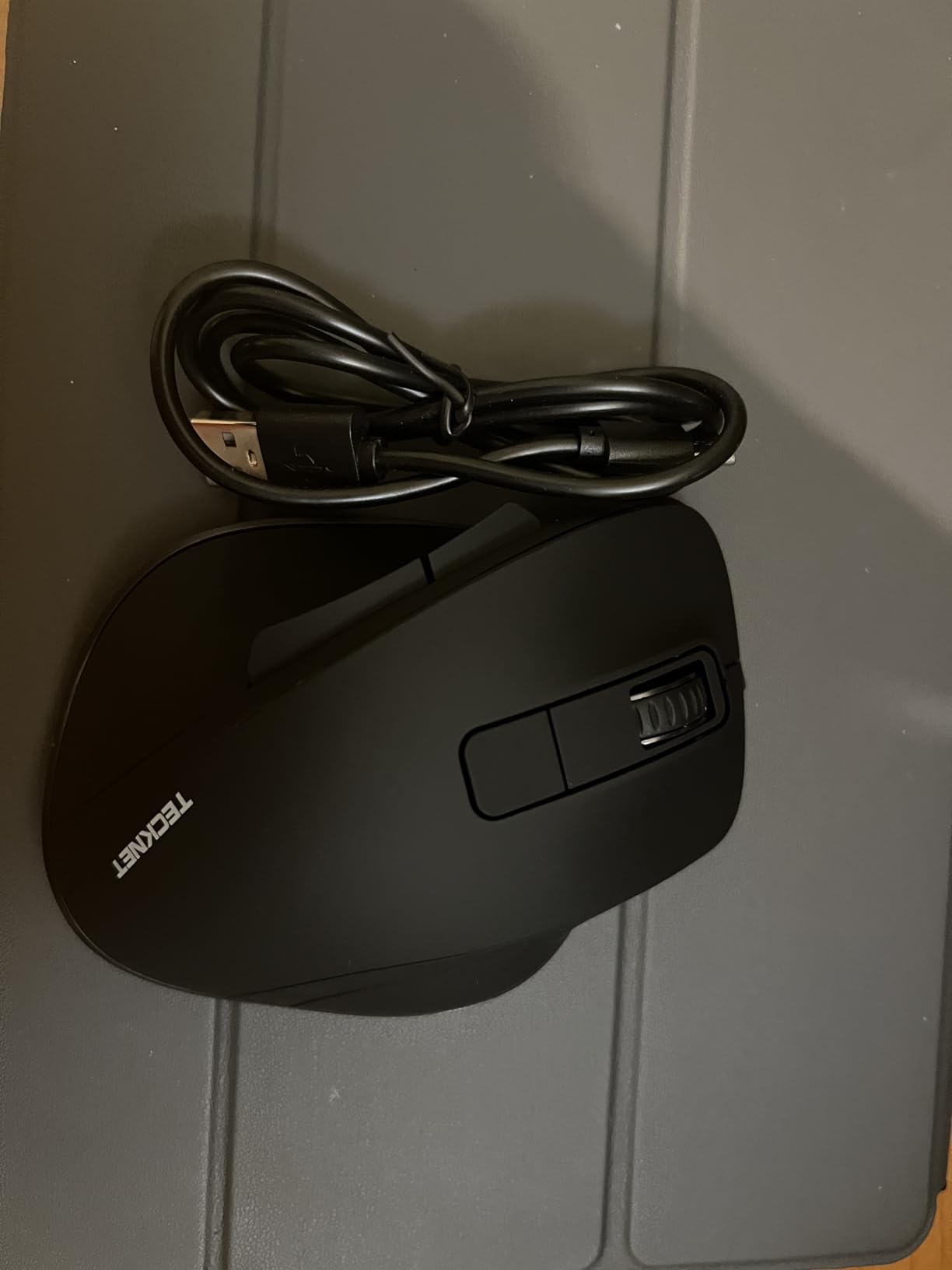 TECKNET Wireless Mouse, Bluetooth Mouse (BT5.0/3.0 & 2.4G) Rechargeable 4800 DPI Silent Mice, Computer Mice with USB A Receiver,Large Sized Ergo Grips Optical Cordless Mice for Laptop/Mac/PC,Gray customer photo 2