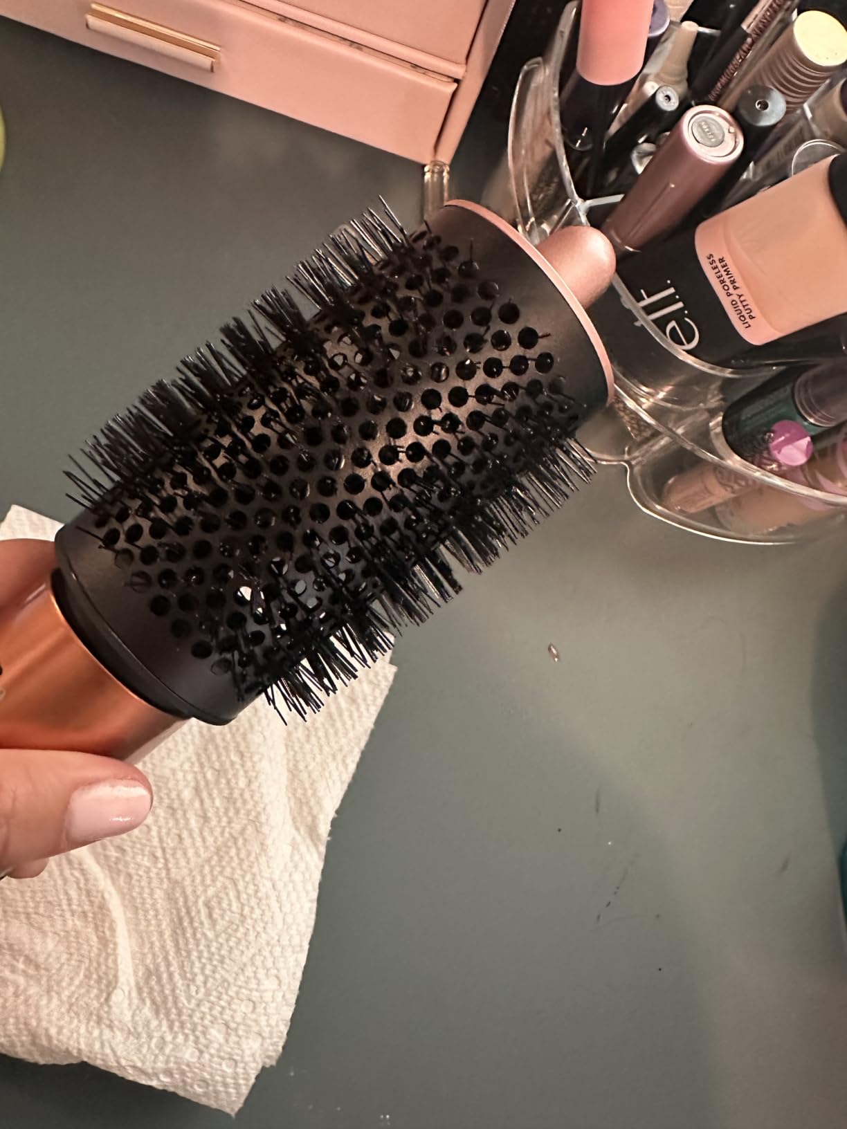 Dyson Airwrap™ Large round volumizing brush Black/Rosé customer photo 1