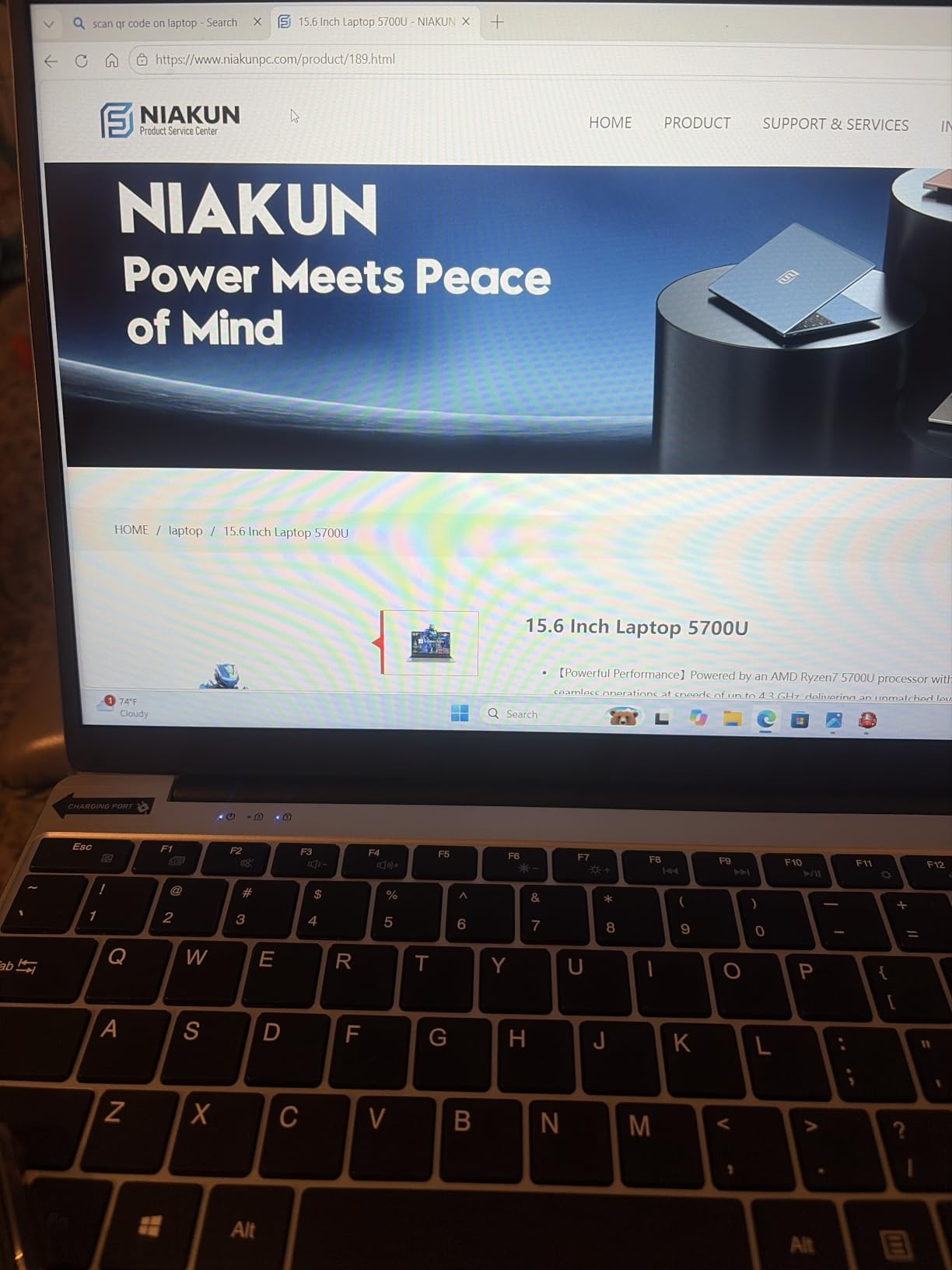 NIAKUN Laptop, Window 11 Pro Laptop Computer 2026, 15.6 Inch Lap Top, 16GB RAM 256GB SSD PC, M3-6Y30 Processor, FHD Display, WIFI5, BT4.2, Webcam, Office 365 for Business, School, Work, Student, Gray customer photo 1
